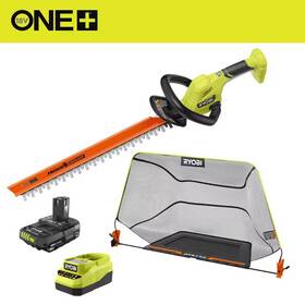 Ryobi 313057161120 One 18v 22 Inch Lithium-ion Cordless Hedge Trimmer With Debris Collector And 2