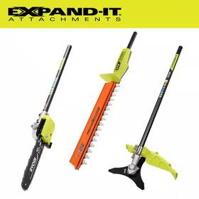 Ryobi 726084996625 Expand-it 10 Inch Pole Saw Brush Cutter And Hedge Trimmer Attachments