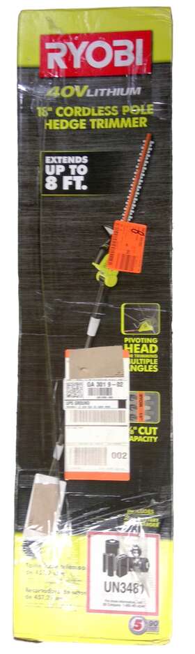 Ry40630 Ryobi Used - 18 Inch Cordless Pole Hedge Trimmer Tool Only