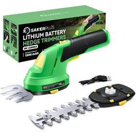 Sakerplus 757940661524 Cordless Grass Shears And Hedge Trimmer - 2-in-1 7.2v Electric Bush Li