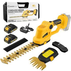 Gj64448-x49633-17-us Sakerplus Hedge Trimmer Cordless 22v Grass Shears Electric Shrub Handheld Gra
