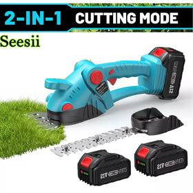 2in-1 Seesii 973692193333 Handheld Cordless Grass Shear Shrubbery Trimmer Hedge Shears/grass Cutters