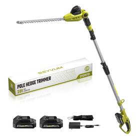 Seyvum Cycpht01-2026 20v 20 Inch Cordless Pole Hedge Trimmer 9 Feet Reach Electric