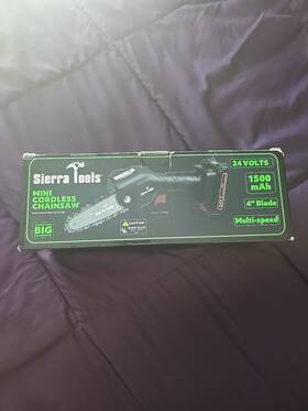 Jb9082 Sierra Tools Mini Cordless Chainsaw 4 Inch Blade Multi-speed