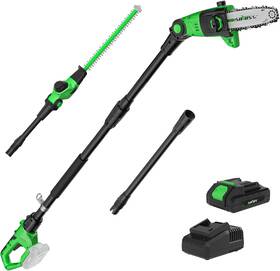 Sy8j318-1 Soyus Pole Saw 8inch Cordless And 18-inch Hedge Trimmer 2-in-1 15 Foot Max Reach