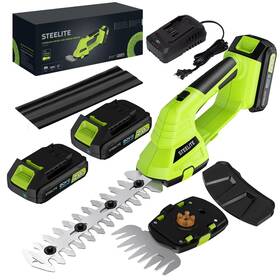 Trimmer-21v Steelite 944094972864 Cordless Hedge Electric Handheld Grass Shear And Shrub Trimmer With