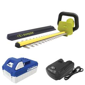 Sun Joe 842470132283 24v 22 Inch Cordless Hedge Trimmer Kit 4.0-ah Battery Quick Charger
