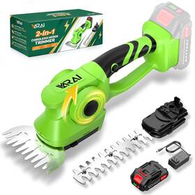 Supleap 744759739612 2-in-1 600w Cordless Hedge Trimmer 21v Battery Operated For Bush And Gras