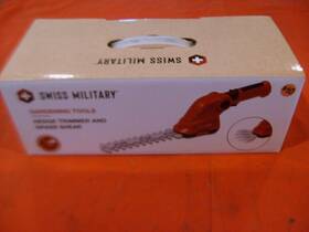 Swiss Military 850039956515 Cordless Hedge Trimmer And Grass Shear New