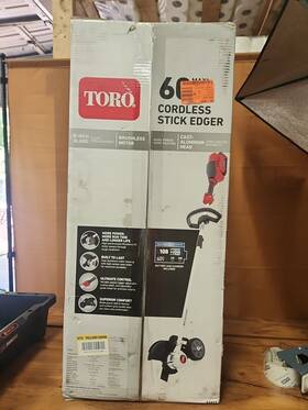 51833 Toro 60v 8 Inch Brushless Stick Edger With 2.0ah Battery And Charger - Red