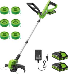 Var180 Varsk 20v String Trimmer Cordless 12 Inch 2 In 1 And Edger Green
