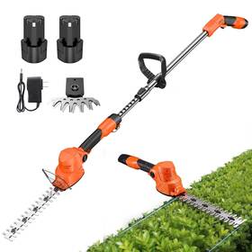 Sy7106o Velotrex 4-in-1 Pole Hedge Trimmer Cordless With 2 X 2.0 Ah Batteries Lightweight Des