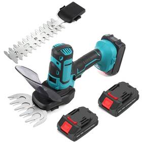Vistreck 759208112595 Hedge Trimmer Cordless 2-in-1 Handheld Grass Shear And Shrubbery With 2