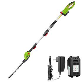 Chtrimer-p-01j Vivosun 20 Inch Cordless Pole Hedge Trimmer 20v Electric Bush With D