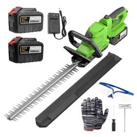 Weilisen 779603599975 20 Inch Hedge Trimmer Cordless 21v Electric With 2 Pack 4.5ah Batt