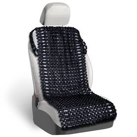 Se6-84 Zone Tech 850025624411 Zonetech Black Wooden Beaded Comfort Seat Cover