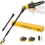 Zegjaw Pole Saw, 8-INCH Cordless For Tree Trimming, 15-FT Max Yellow. Fixed Price $174.21.