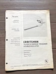 Sears Craftsman 16" Inch Hedge Trimmer Owner's Manual 315.81501-FAST Shipping. Fixed Price $9.00.
