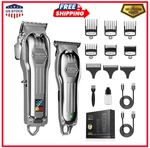 Cordless Hair Clippers Blade Trimmer Kit For Men Electric Head Black. Fixed Price $36.13.