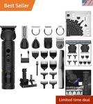 All-in-one Cordless Beard Trimmer Set Heavy Duty Motor And Washable Blades. Fixed Price $53.99.