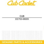 Cub Cadet 753-08005 Nut 5/16 24 AH721. Fixed Price $9.95.