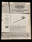 1974 Sears Craftsman 22" Hedge Trimmer 315.81530 Owner's Manual & Parts List. Fixed Price $12.99.