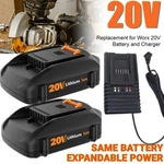 2PACK WA3575 2.0AH For Worx 20V Max Battery /charger Hedge Trimmer Blower. Fixed Price $50.00.