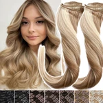 Double Wefted Clip In Real Human Hair Extensions 100% Thick Wefts Full Head. Fixed Price $57.73.