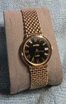 Vintage "carl V. Reck" Oriaginal Gold Tone W/black Dial, Battery, Working. Fixed Price $129.95.