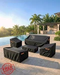 Bruxolay Patio Chair Covers 2PK Heavy Duty Outdoor Waterproof Black. Fixed Price $70.99.