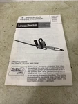 Montgomery Ward 18 Hedge Trimmer Owner S Manual Booklet. Fixed Price $8.80.