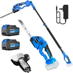 14.5FT Cordless Pole Hedge Trimmer With 2 Batteries For Easy Trimming. Fixed Price $133.99.