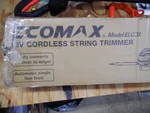Ecomax 18V Cordless String Trimmer 3573. Fixed Price $69.95.