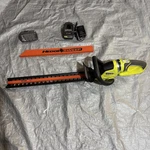 Ryobi One+ 18V 22 In. Cordless Battery Hedge Trimmer 1.5 Ah &charger Kit. Fixed Price $124.99.