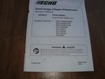 Echo Shaft Hedge Clipper Attachment 99944200480 Operators Manual Bwio. Fixed Price $10.00.