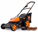 Wen 40439 40V Max Li-ion 19-INCH 3-IN-1 Lawn Mower With Two Batteries & Charger. Fixed Price $374.99.