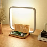 Sunrise Alarm Clock With Wireless Charger, Nature Sounds & Dimmable Lamp. Fixed Price $77.99.