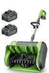 21V Cordless Power Snow Shovel 12 In, 2X 3000MAH Batteries, 34 Min. Fixed Price $48.90.