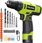 Pulituo 12V Cordless Drill Kit With Battery, Charger & Led Light. Fixed Price $50.83.