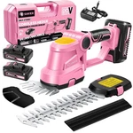 Cordless Hedge Trimmer 20V Electric Shrub Batteries Pink Saker Rechargeable. Fixed Price $124.99.