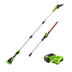 Greenworks 40V 10" Pole Saw & Hedge Trimmer Attachment W/2.5AH Battery Charger. Fixed Price $212.79.