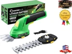 Sakerplus Cordless Grass Shears And Hedge Trimmer 2-IN-1 7.2V Electric Bush. Fixed Price $42.99.