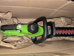 Greenworks Hedge Trimmer 22" 24V HTG302 HT24B04. Fixed Price $85.00.