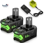 2PACK 8.0AH P108 Repacement Ryobi 18V Battery And Charger Combo Compatible With. Fixed Price $87.21.