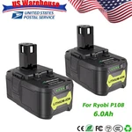2PACK 18V 6.0AH For Ryobi P108 One + Plus High Capacity Battery Lithium-ion New. Fixed Price $45.99.