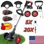 Cordless Weed Eater Electric Brush Cutter Lawn Edger Grass String Trimmer 21V. Fixed Price $49.99.