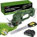 Lursky Cordless Hedge Trimmer With Battery 2-IN-1 21V Grass Shears Handheld. Fixed Price $59.99.