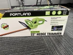 Portland 3.5 Amp 22" Corded Electric Dual-action Hedge Trimmer. Fixed Price $50.00.