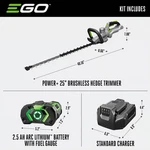 Ego Power+ Cordless Hedge Trimmer Kit 25IN. Fixed Price $350.00.