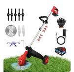 Baokaler Cordless Weed Trimmer Kit With Accessories, Blades, Battery And Charger. Fixed Price $35.99.